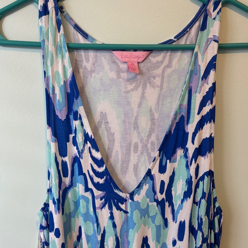 Lilly Pulitzer Blue and Green Jumpsuit XS